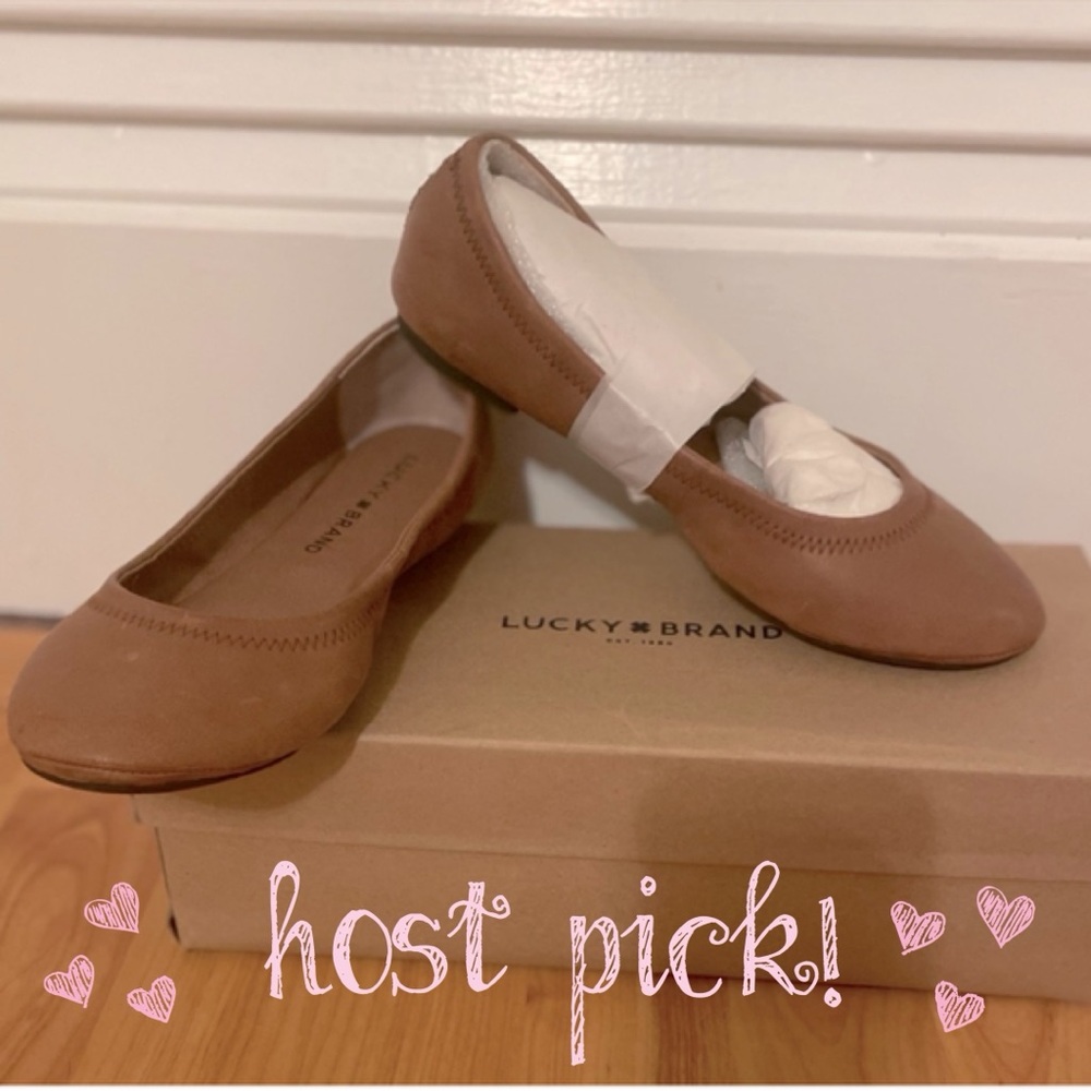 Tan ballet flats by Lucky Brand NIB